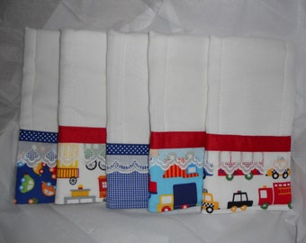 Burp Cloths Set, On the Road
