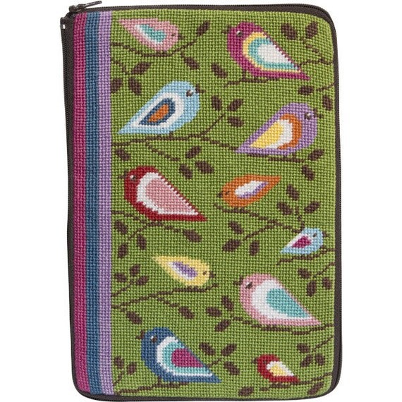 Birds Of Color Coin/Credit Card Case ~ Stitch & Zip