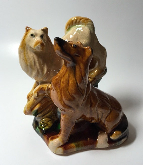 vintage ceramic dog figurine