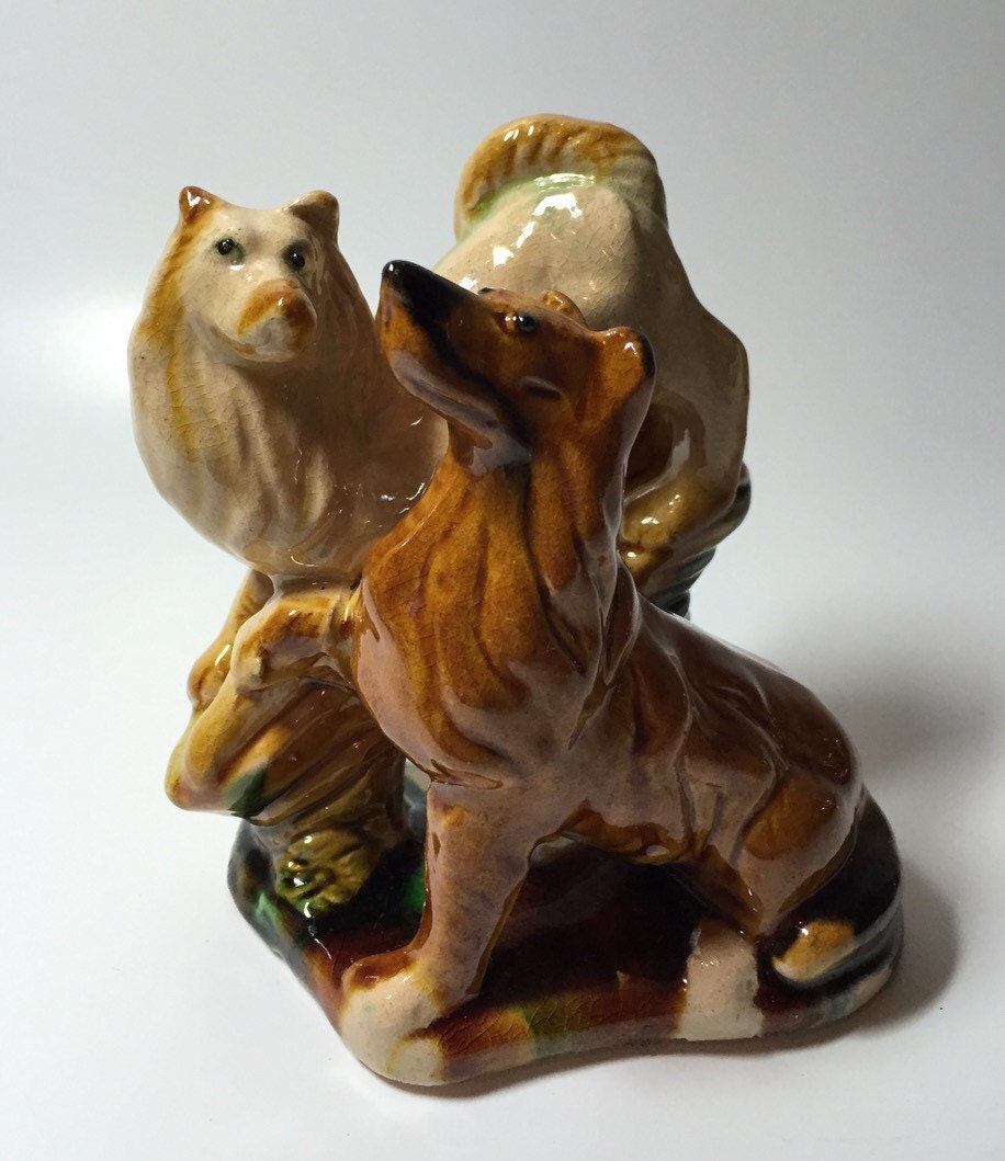 Vintage ceramic dog figurine by tompkinsoriginal on Etsy