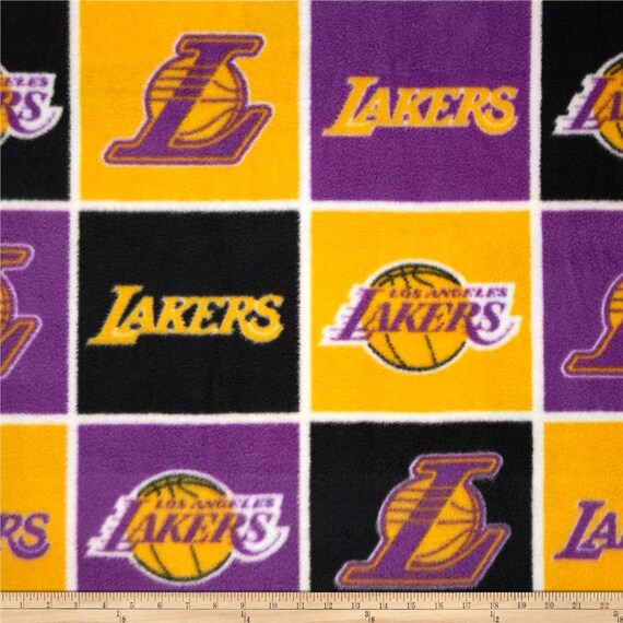 NBA Los Angeles Lakers Fleece V2 Fabric by the yard