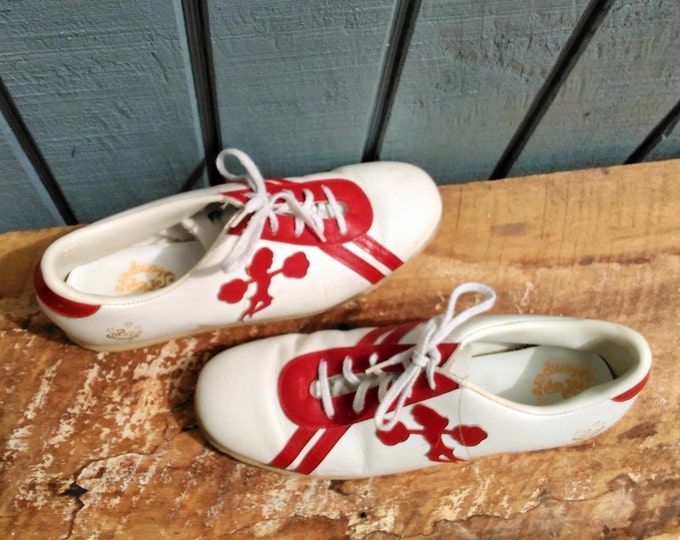 Vintage Cheerleading Shoes - Pep Stomper Shoes - SIZE 7