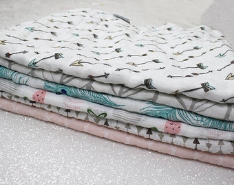 Swaddle blanket, wrap blanket, double gauze, cotton newborn wrap, muslin, newborn photography prop, baby blanket, modern baby girl, baby boy