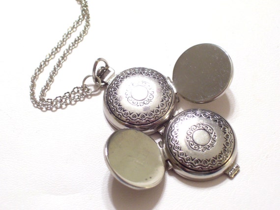 Silver Coro Locket Pendant Necklace Vintage CORO by LoveLockets