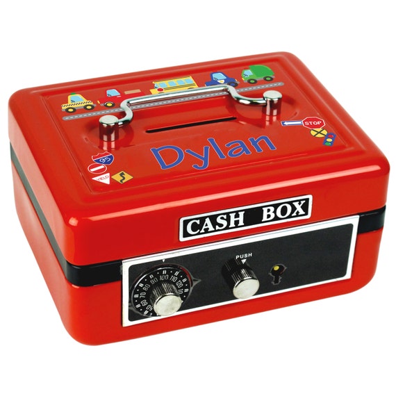 Personalized Cash Box Custom Lock Bank for boys Key
