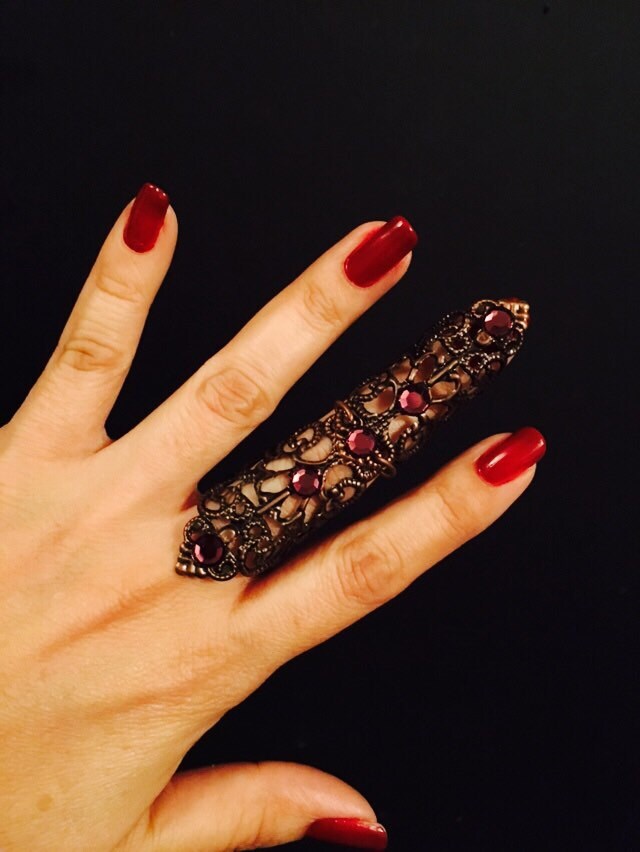 Shield Full finger ring or armor ring made in by pickapicka