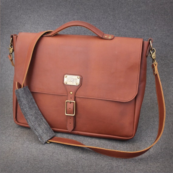 Personalized Messenger Leather Bag Leather by OurWeddingInvites
