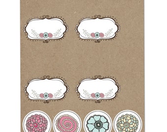 GLAMPING Printable Tent Labels and Treat Toppers - Coordinating invitation