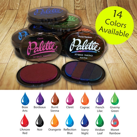 Palette Hybrid Ink Stamp Pads for Acrylic Wood by RemarkableStamps