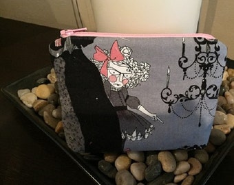 Ghastlies, Cosmetic Bag, Purse Organizer, Make up Bag, Small Purse, Alexander Henry Fabric, Ghastlie Family Reunion, Ghastlies