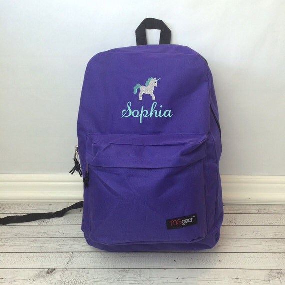 Purple Personalized Backpack School Backpack by ItsyBitsyWear
