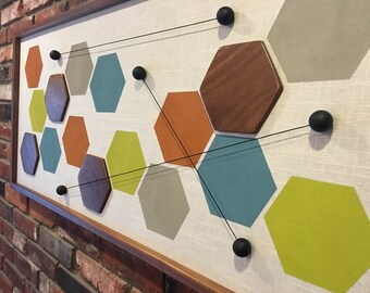 Mid Century Modern Witco Madmen Abstract Wall Art Sculpture Painting Retro Eames Era Atomic - Albert