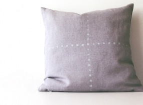 Grey linen pillow cover - cushion case for minimalist interior design - by Linenspace | 0046