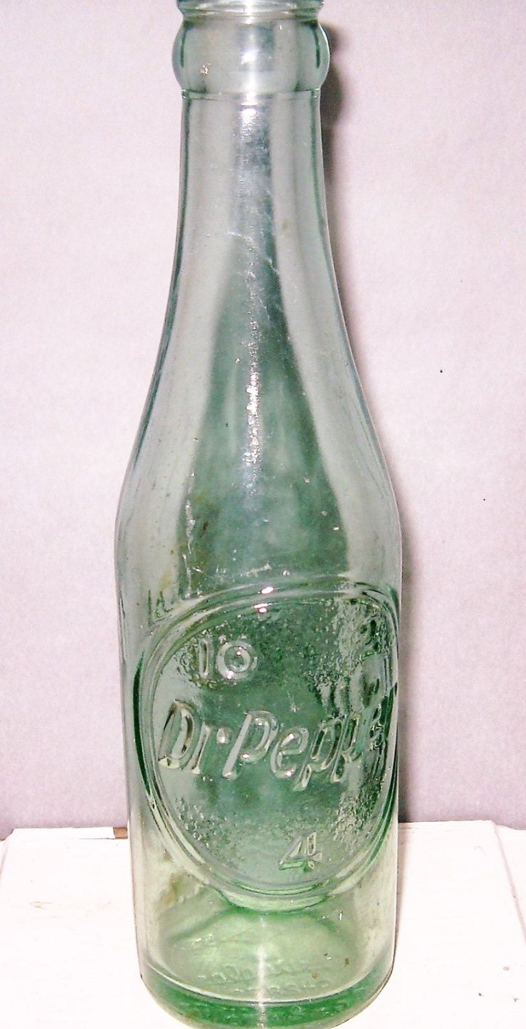 Vintage Dr Pepper Bottle Embossed Letters Dr Pepper Bottle