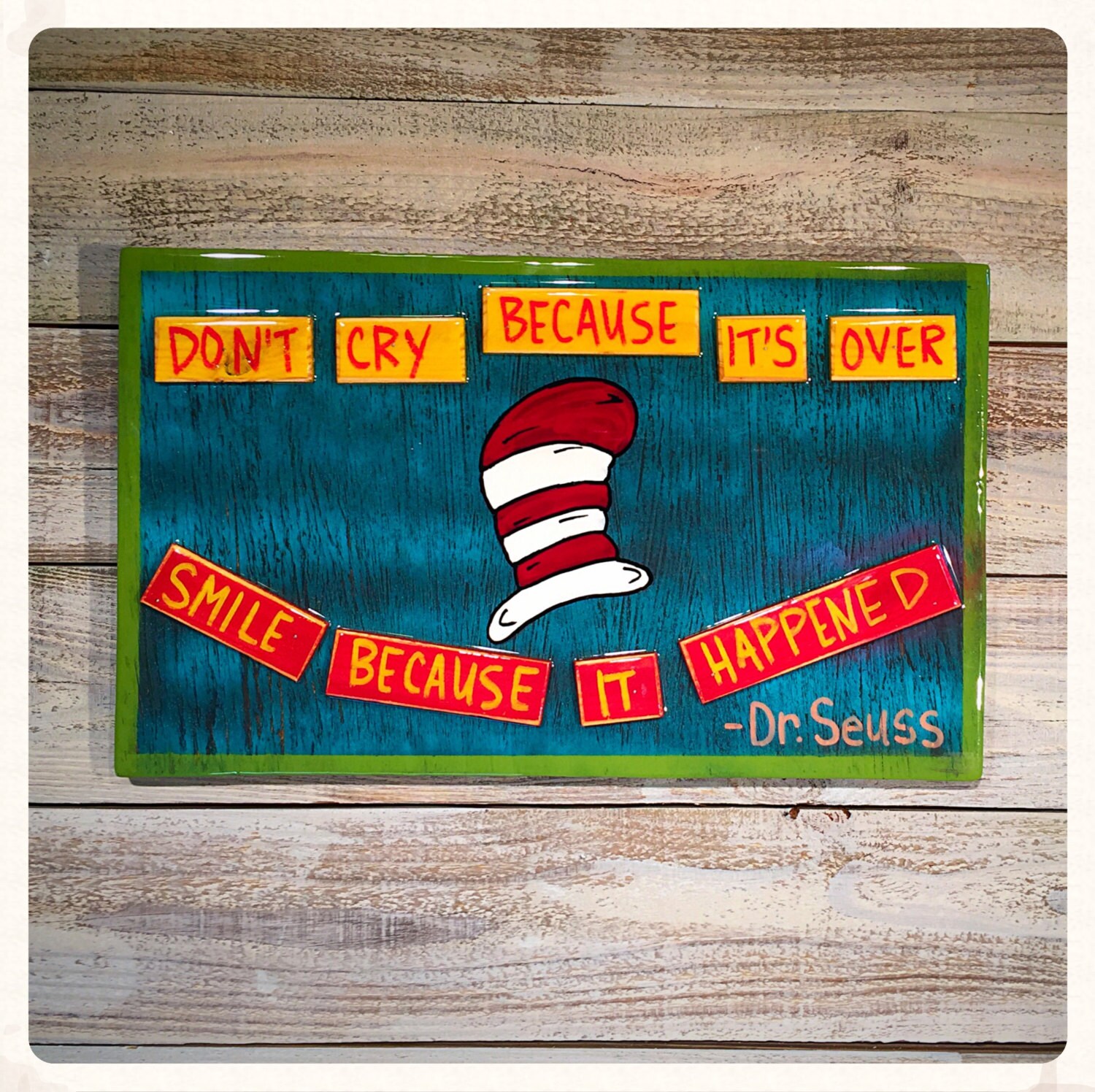 Handmade Dr. Seuss Wall decor Original one of kind art daily