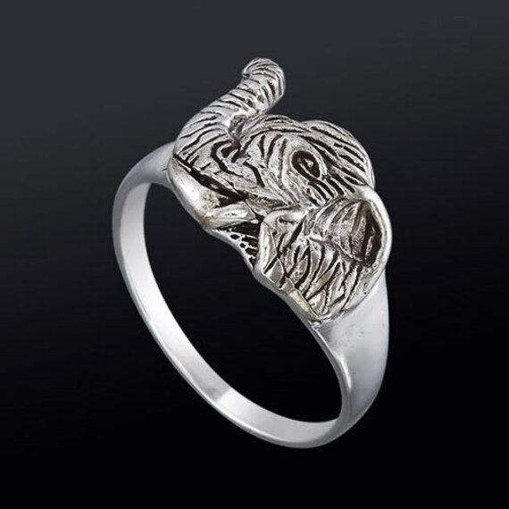 Elephant Ring 925 Sterling Silver Elephant Ring by handplayart