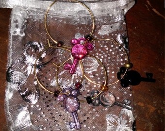 Mouse Ear Wine Glass Charms