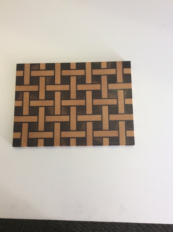 End Grain Cutting Board Weave Pattern Larger Size