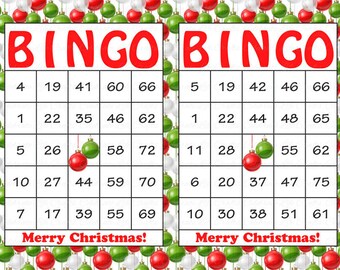 Christmas Bingo 5x5 25 Card Pack