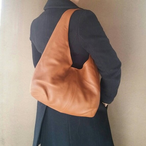 Brown Leather Hobo Bag Fashion Purse Slouchy Hobo Bag