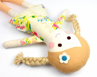 fabric rag doll | camille doll for girl | girl rag doll | handmade doll | soft toy | cloth doll