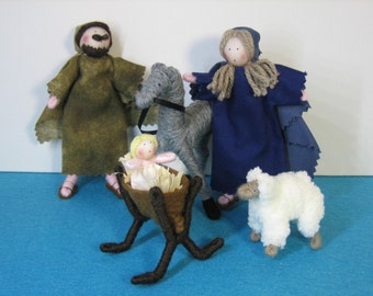 Nativity set of Handmade dolls