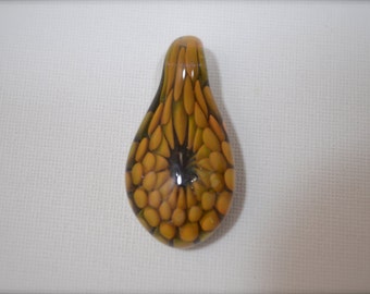 Pendant, Pendant Bead, Glass Blown Implosion Pendant, Borosilicate Pendant, Necklace, Lampwork Pendant, Borosilicate Boro