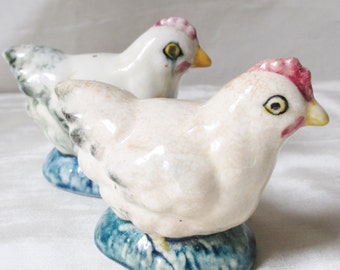 Ceramic Chicken Salt and Pepper Shakers, Mother's Day Gift, Father's Day Gift, Housewarming Gift, Thank You Gift, Get Well Gift