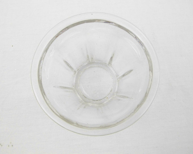 Antique French Thick Glass Traditional Tapered Faceted Glass Jam Jar, French Country Decor, Shabby Chic, Chateau Decor, Kitchen, Jelly Pot