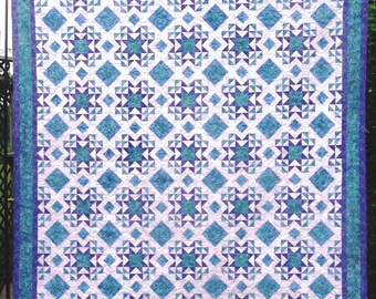 SALE, Buy 2, Get 1 Free -- SUMMER BREEZE, pdf quilt pattern, 3 sizes