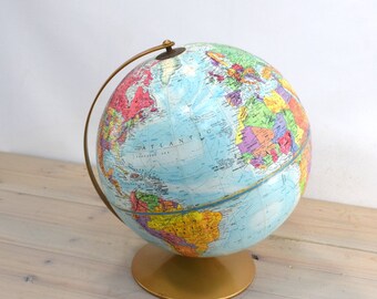 Vintage School Globe, School House, World Globe, Replogle