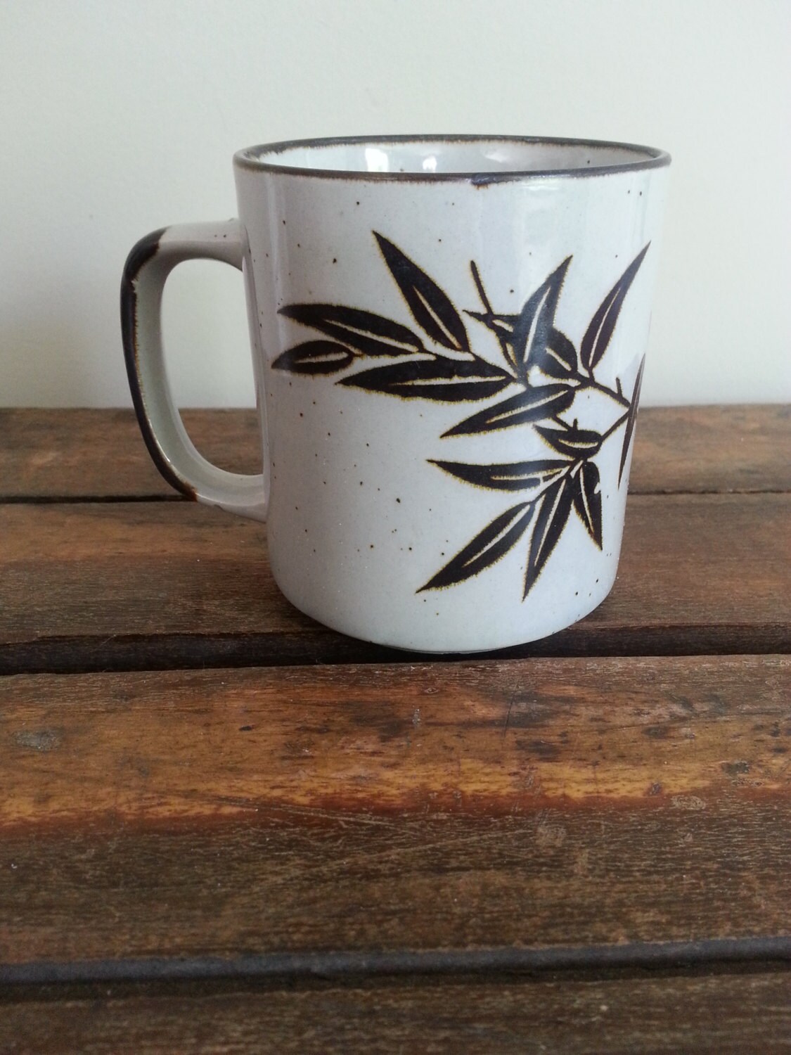 Vintage tea cup coffee mug japanese bamboo mid century retro