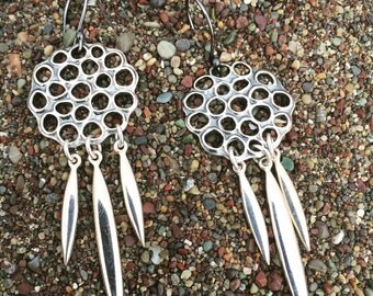 Abstract Lotus Pod Earrings