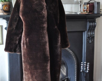 Sale reduced from 75 pounds - Vintage 1940's Lined Fur Coat – Sheared Beaver Real Fur Made in London, England