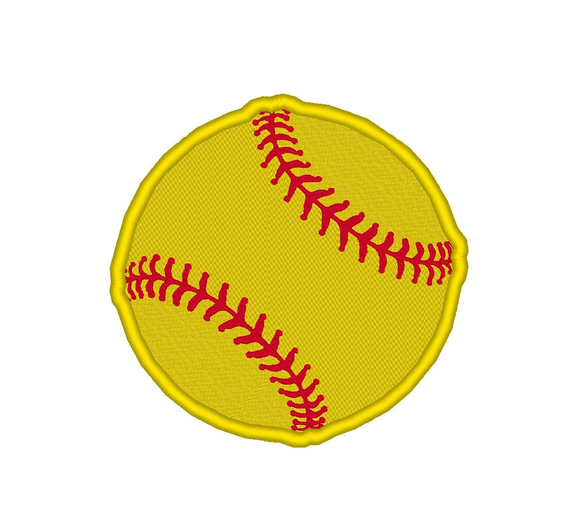 Softball Embroidery Machine Design