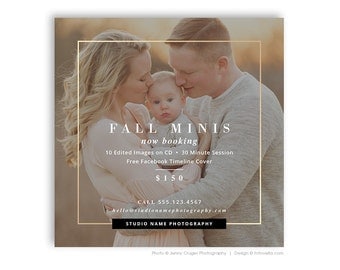 Fall Mini Session Marketing Template - Photography Digital Marketing Board - MODERN MINIS 1 - 1562
