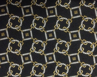 Vintage Christian Dior Monsieur Black Preppy Necktie