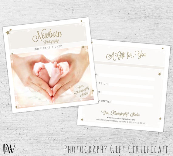 Graphy Gift Card Template Newborn Graphy Gift