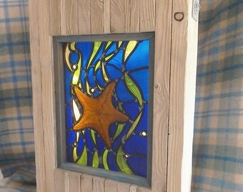Stained glass 'Starfish' lightbox.
