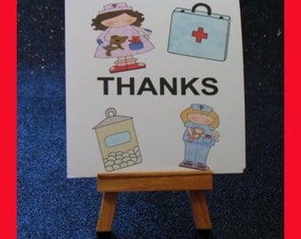 nurse note cards, Nurse Thank You notes, Nurse invitations package of 10
