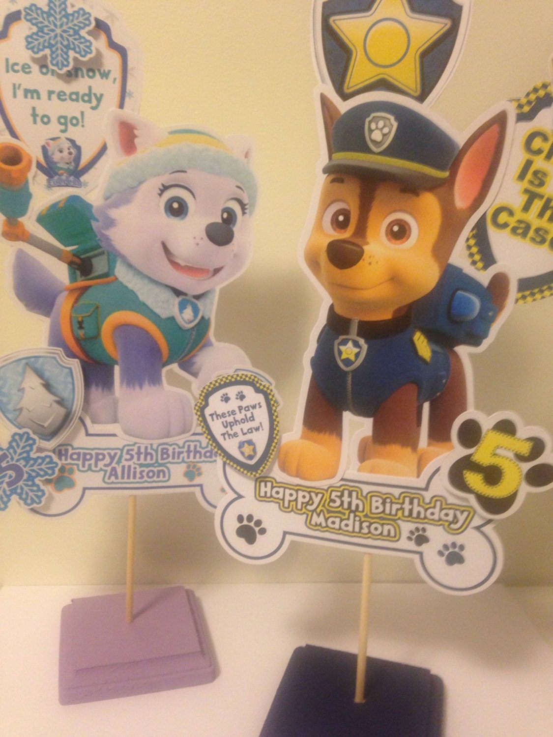 Paw Patrol Centerpiece x1 Personalized