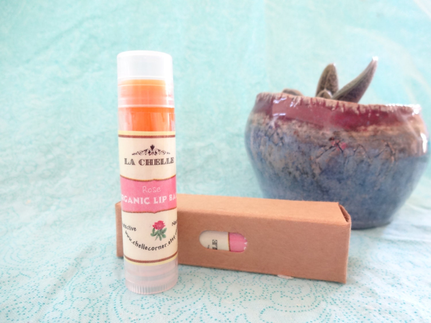 Organic Rose Lip Balm Natural Tinted Lip Gloss All Natural