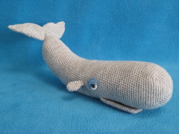 Amigurumi PDF CROCHET PATTERN Whale Toy Sea Animal Sperm ...