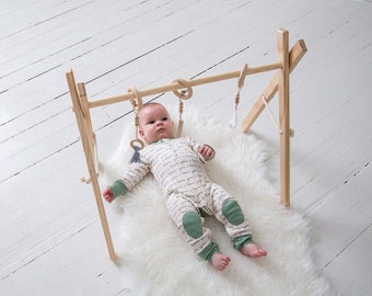 Baby Play Gym - Baby Mobile - Baby Activity Gym - Wooden Baby Gym - Activity Gym - Baby Gift - Wooden Mobile - Boho Baby Shower - Timber