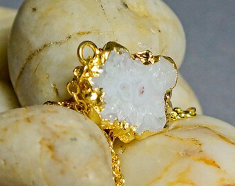 Gemstone necklace, Solar Quartz necklace, Long necklace, Trendy necklace, Modern necklace, Long Trendy Necklace, Statement Necklace, pendant