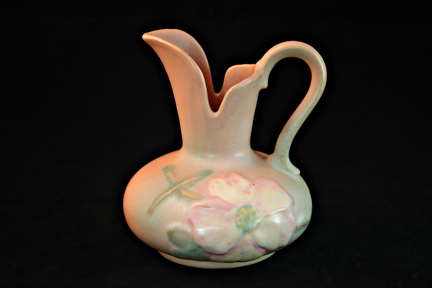 Weller Art Pottery Weller Wild Rose Ewer Weller Wild Rose