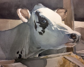 Cows, Cow Painting, Cow Art, Portraits, Watercolor Portraits