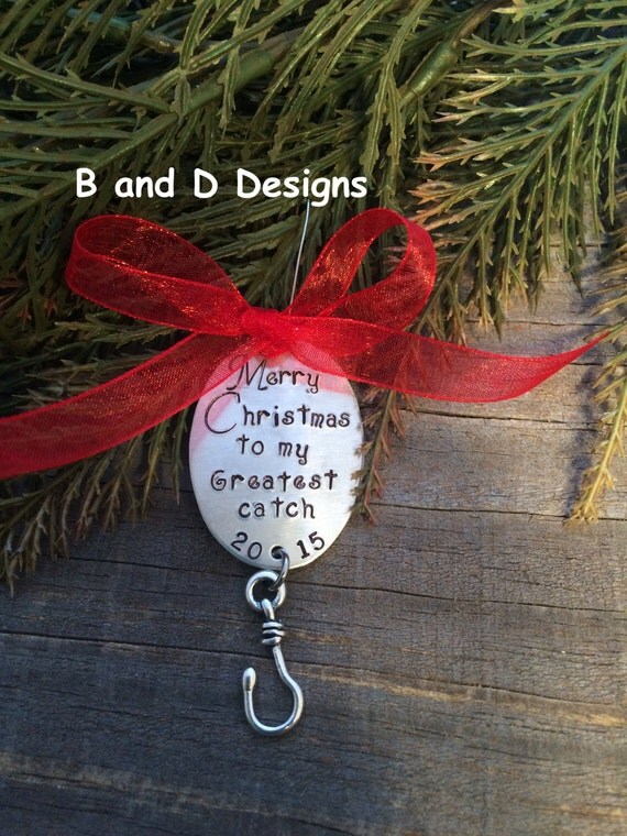 Personalized Fishing lure Christmas ornament