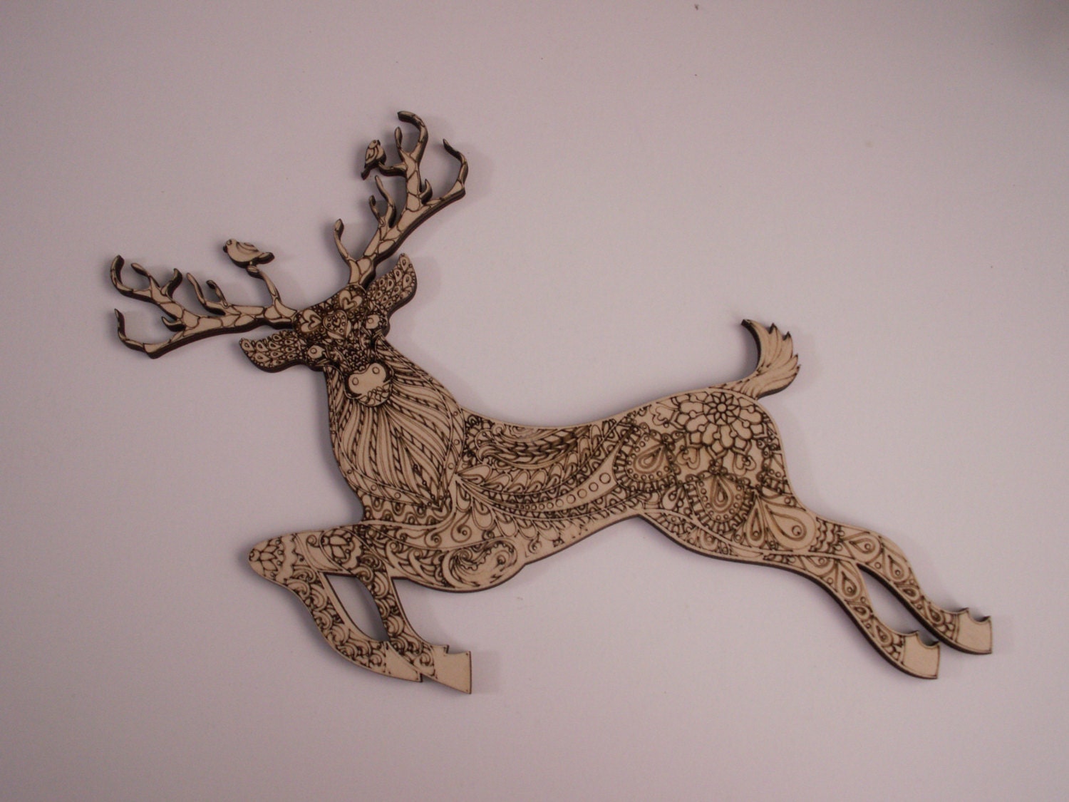 Reindeer Wood Shape Laser Cut Unfinished Wood by TomaCraftPlace