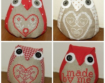 Coussin Vervaco Chouettes En Hiver Au Point De Croix